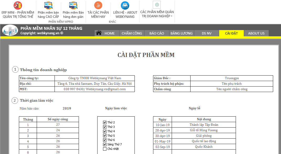 CAI DAT PHAN MEM QUAN LY NHAN SU